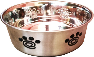 

Petshop7 High Quality Heavy Stainless Steel Anti Skid Dog Food Bowl/Dog Bowl/Cat Bowl (Small (500ML) Round Silver Pet Bowl(500 ml Silver)