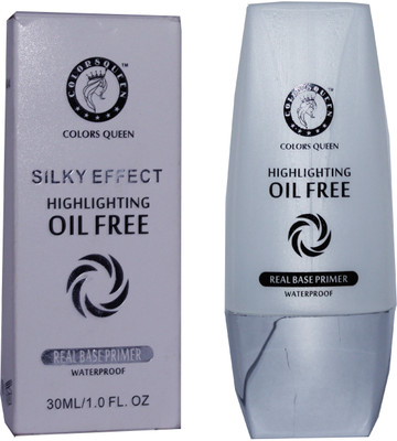 

Colors Queen Silky Effect Highlighting Oil Free Real Base Waterproof Primer - 30 ml(trasnprent)
