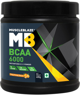 

MuscleBlaze Instantized BCAA Powder 6000 Amino Acid supplement BCAA(400 g, Tangy Orange)