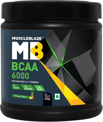 

MuscleBlaze Instantized BCAA Powder 6000 Amino Acid supplement BCAA(400 g, Pineapple)