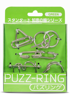 

Hanayama Metal Wisdom Puzzle Set Japanese Technology Red(6 Pieces)