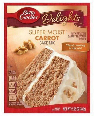 

Betty Crocker Delights Super Moist Carrot Cake Mix - 432g (15.25oz) 432 g