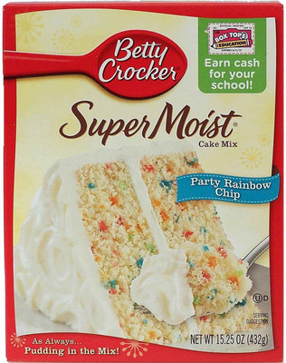 

Betty Crocker Delights Super Moist Party Rainbow Chip Cake Mix - 432g (15.25oz) 432 g