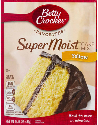 

Betty Crocker Favorites Super Moist Cake Mix , Yellow - 432g (15.25oz) 432 g