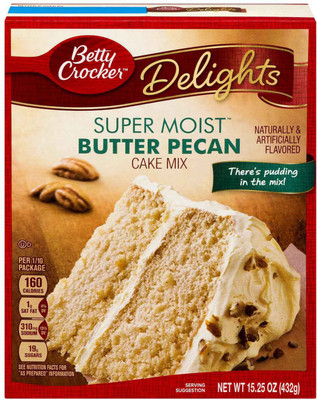 

Betty Crocker Delights Super Moist Butter Pecan Cake Mix - 432g (15.25oz) 432 g