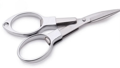Confidence Beard Trimming Folding Scissors for Men / Small Scissor Scissors(Set of 1, Silver)