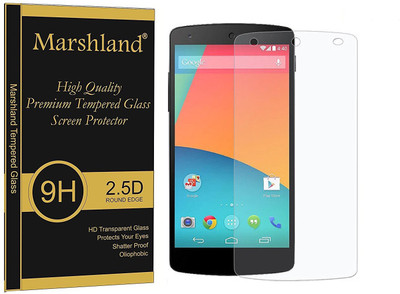 Marshland Tempered Glass Guard for LG Nexus 5, Full Screen Clear 2.5D 9H HD Clarity Fingerprint & Scratch Protection(Pack of 1)