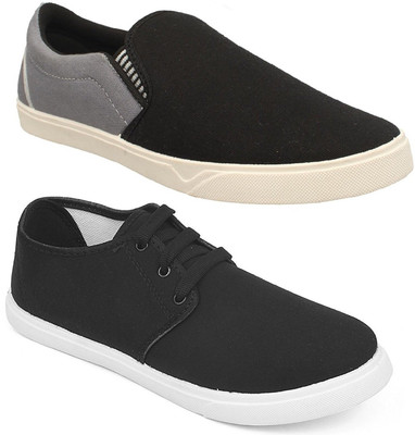 

Pexlo Pack of 2 Casual Shoes (Sneakers Shoes) Sneakers For Men(Black, Grey