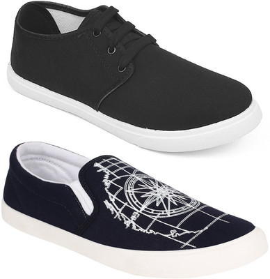 

Pexlo Pack of 2 Casual Shoes (Sneakers Shoes) Sneakers For Men(Black