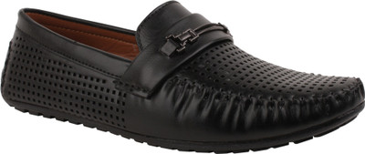 

MILES FOOTWEAR Men Synthetic Leather Slip-On Formal Loafer Loafers For Men(Black
