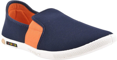 

Chevit Pack of 1 Casual Shoes (Loafers Shoes) Casuals For Men(Navy, Orange
