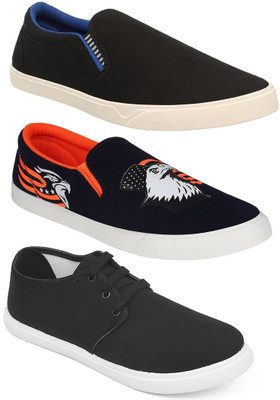

Pexlo Pack of 3 Casual Shoes (Sneakers Shoes) Casuals For Men(Black, Orange