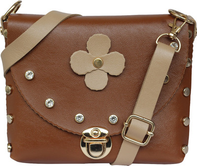Fristo Women Casual Brown PU Sling Bag
