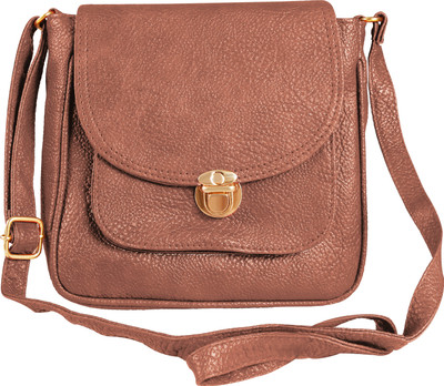 

EMOSHA Men & Women Casual Tan PU Sling Bag