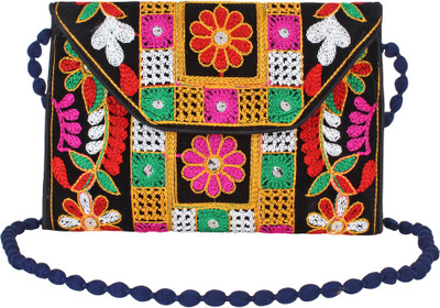 

Favria Women Evening/Party, Casual Multicolor Brocade Sling Bag