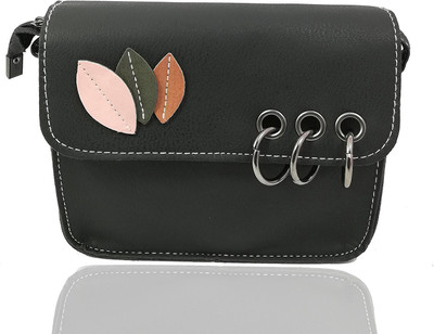 

Uno Covers Girls Evening/Party, Casual, Formal, Formal Black Rexine Sling Bag