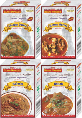 

Ustad Banne Nawab's CHICKEN & MUTTON ( QORMA ) & HALEEM & NEHARI - 4 PACK(4 x 58.5 g)