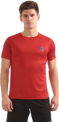 U.S. POLO ASSN. Solid Men Round Neck Red T-Shirt