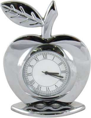 GoldGiftIdeas Analog Silver Clock