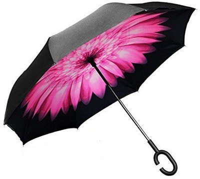 

ReTrack Double Layer Inverted Reverse Windproof UV Protection Umbrella with C Shape Handle Umbrella(Multicolor)