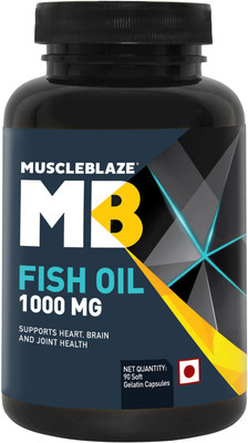 

MuscleBlaze Omega 3 Fish Oil 1000 mg (180mg EPA and 120mg DHA)(90 No)