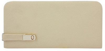 

Girl's Fashion Store Women White Artificial Leather Wallet(4 Card Slots), Cream