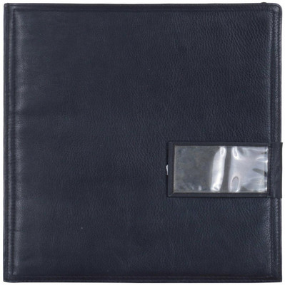 Leatherman Men Black Genuine Leather Document Holder(12 Card Slots)