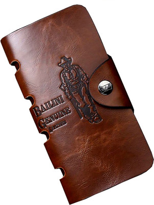 Bailini Men Brown Artificial Leather Wallet(17 Card Slots)