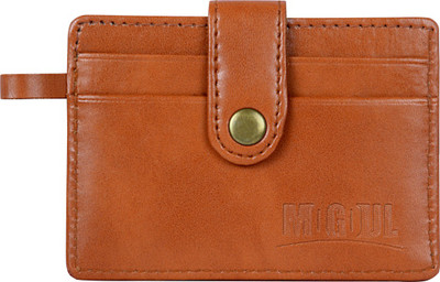 

Mogoul Men Tan Genuine Leather Card Holder(5 Card Slots), Tanpumw201810