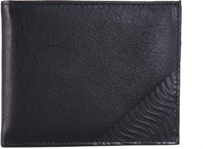 Hawai Men Black Genuine Leather Wallet(6 Card Slots)