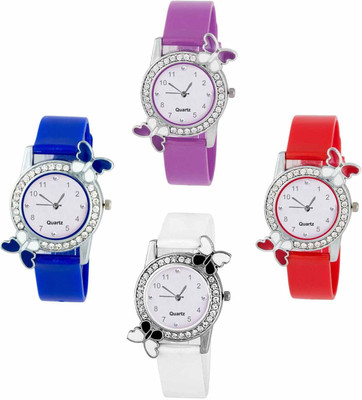 

OpenDeal New Butterfly Colourful Stylish Combo Watch For Girls & Women W-O48 Watch - For Girls