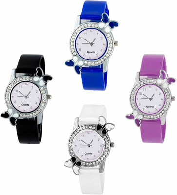 

OpenDeal New Butterfly Colourful Stylish Combo Watch For Girls & Women W-O38 Watch - For Girls