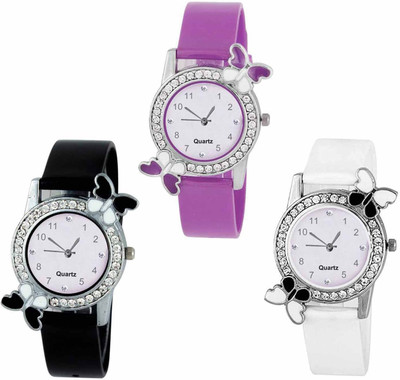 

OpenDeal New Butterfly Colourful Stylish Combo Watch For Girls & Women W-O22 Watch - For Girls