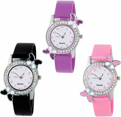 

OpenDeal New Butterfly Colourful Stylish Combo Watch For Girls & Women W-O20 Watch - For Girls