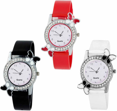 

OpenDeal New Butterfly Colourful Stylish Combo Watch For Girls & Women W-O25 Watch - For Girls