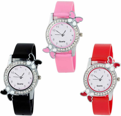 

OpenDeal New Butterfly Colourful Stylish Combo Watch For Girls & Women W-O23 Watch - For Girls