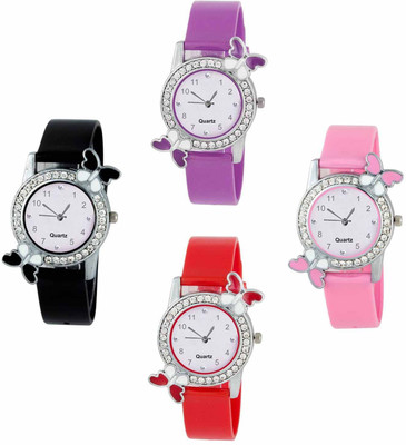 

OpenDeal New Butterfly Colourful Stylish Combo Watch For Girls & Women W-O42 Watch - For Girls