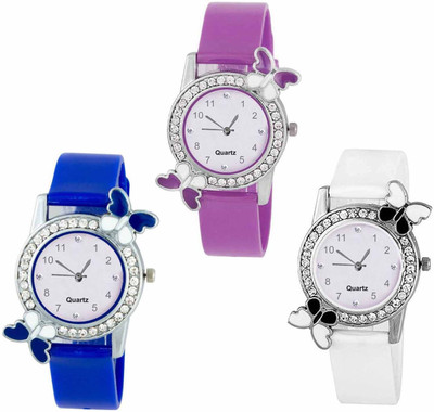 

OpenDeal New Butterfly Colourful Stylish Combo Watch For Girls & Women W-O28 Watch - For Girls