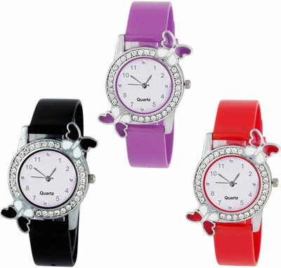 

OpenDeal New Butterfly Colourful Stylish Combo Watch For Girls & Women W-O21 Watch - For Girls