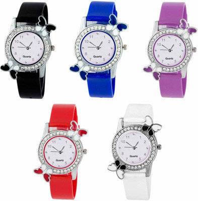 

OpenDeal New Butterfly Colourful Stylish Combo Watch For Girls & Women W-O53 Watch - For Girls