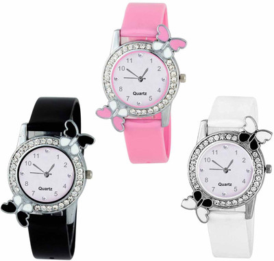 

OpenDeal New Butterfly Colourful Stylish Combo Watch For Girls & Women W-O24 Watch - For Girls