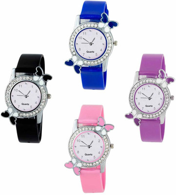 

OpenDeal New Butterfly Colourful Stylish Combo Watch For Girls & Women W-O36 Watch - For Girls