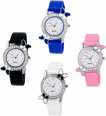 

OpenDeal New Butterfly Colourful Stylish Combo Watch For Girls & Women W-O40 Watch - For Girls