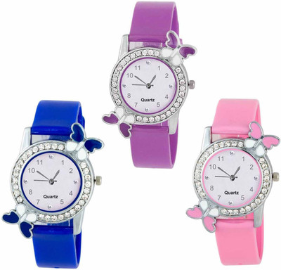 

OpenDeal New Butterfly Colourful Stylish Combo Watch For Girls & Women W-O26 Watch - For Girls