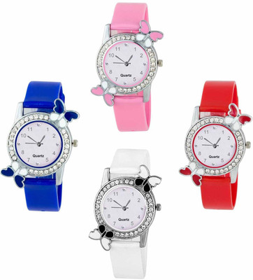 

OpenDeal New Butterfly Colourful Stylish Combo Watch For Girls & Women W-O49 Watch - For Girls
