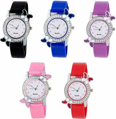 OpenDeal New Butterfly Colourful Stylish Combo Watch For Girls & Women W-O51 Watch - For Girls