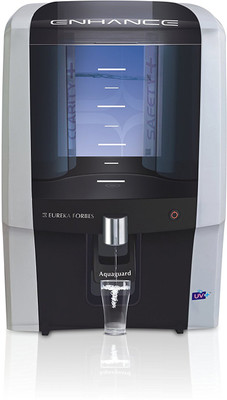 

Eureka Forbes Aquaguard Enhance 14 L RO + UV Water Purifier(White, Black), Black;white