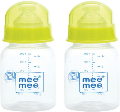

MeeMee Eazy Flo Premium Baby Feeding Bottle (Green, 125 ml ) Pack of 2 - 125 ml(Green)