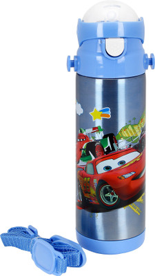 

WonderKart Car Printed Double Layerd Stainless Steel Kids Sipper/Vaccum Water Bottle With Neck Strap - Blue - 500 ml(Blue)