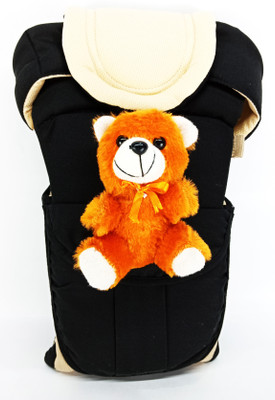 Star 'N' Princess SmartBuy Luxury Comfort Multi Carry with Play Teddy X06 Baby Carrier(Black, Front Carry facing in)
